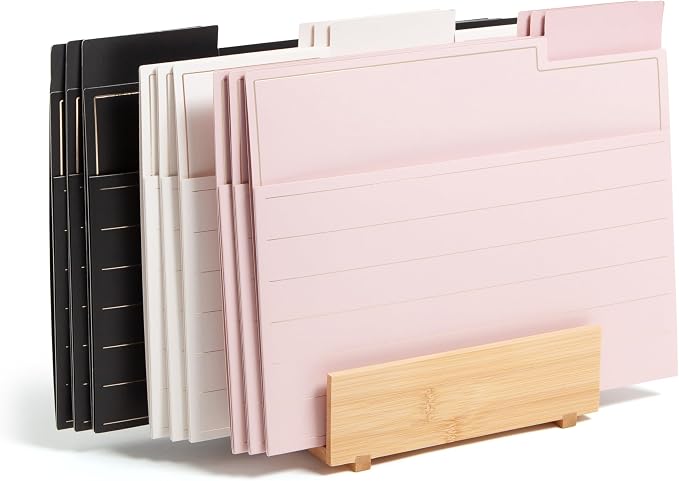 U Brands Fashion File Folders with Pockets, 9 Count, 1/3-Cut Tabs in Assorted Positions, Letter Size, Office Supplies (Classic Foil)