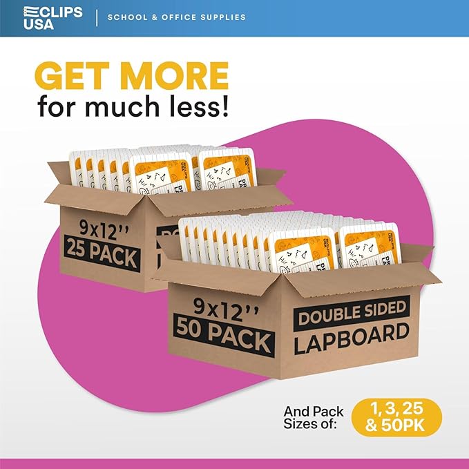 Dry Erase Board, (Primary Ruled) Dry Erase Lap Boards, Small White Boards Dry Erase, White Board Mini, 9” x 12” Double Sided (25 Pack)