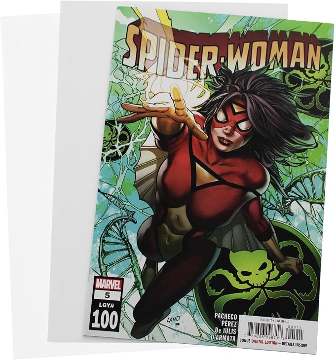 BCW Comic Book Protection Combo: 200 Modern Bags + 200 Backing Boards | Ultimate Safeguard for Comics | Plastic Protectors and Backer Boards