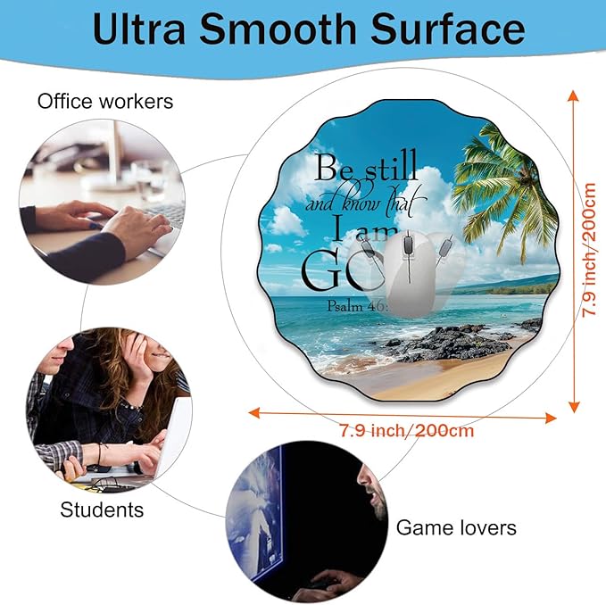 Pen Holder and Anti-Slip Mouse Pad Combination, Makeup Brush Storage Box, Tableware Storage Box, Suitable for Office and Home - Beaches and Palm trees