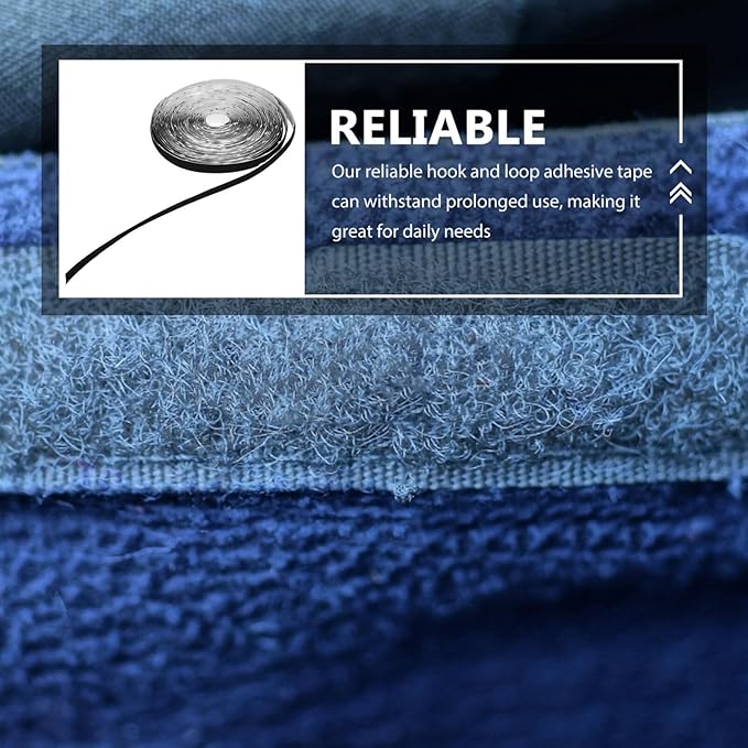 1roll Self-Adhesive Hook and Tape Heavy Duty Versatile Adhesive Strips for Use Material Easy to Apply and Remove for Crafting and Organization