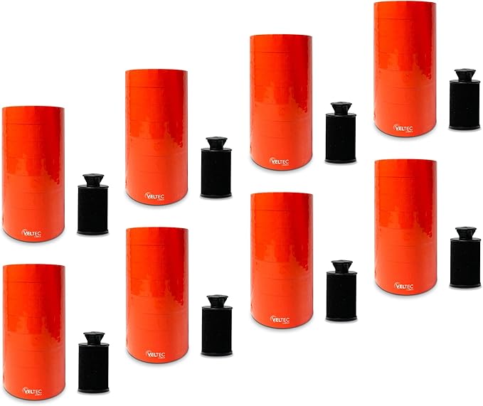 Fluorescent Red Labels for Monarch Paxar 1131 One-Line Price Gun, 1 Case, 8 Sleeves, 64 Rolls Pricemarking with 8 Ink Rolls