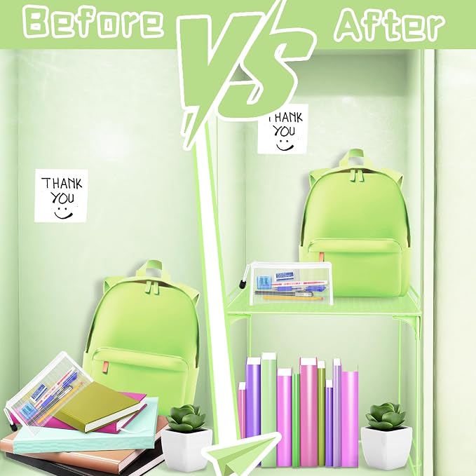 Demonwer Locker Organizer Shelf Yellow Green Stackable Extra Locker Shelf Storage Cabinet Accessories for Back to School Office Home Gym Supplies