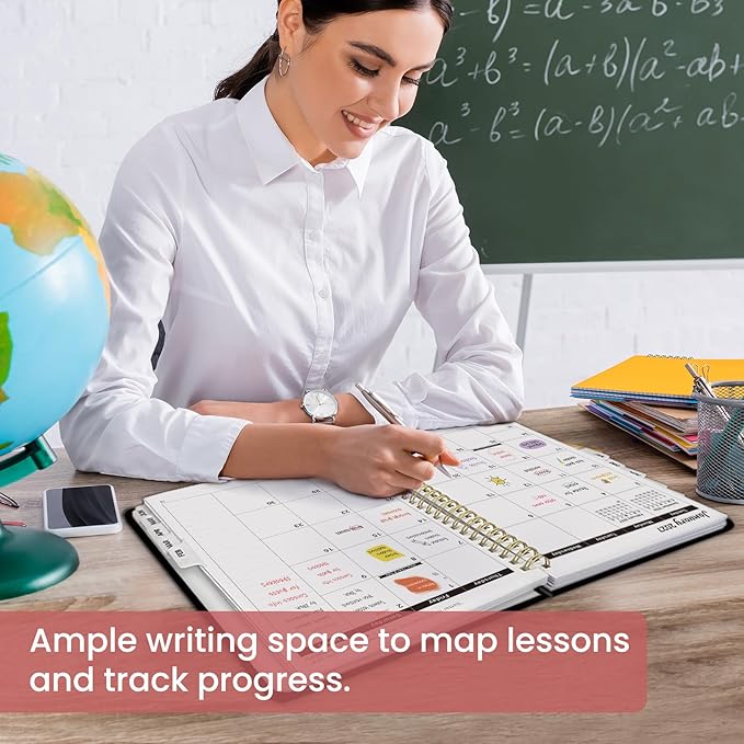 Academic Planner 2026-2027, Weekly and Monthly Calendar Book, July 2026 – June 2027, Hardcover Planner with Tabs, Perfect for Teachers, Students, Women & Men, A4 (8.5" x 11") - Blossom Flight