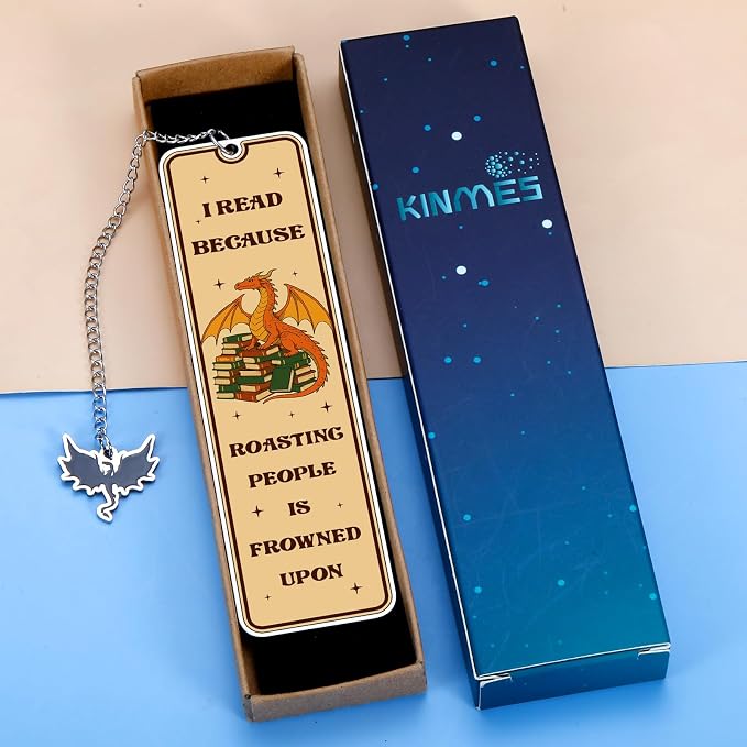 Dragon Gifts for Women Men - Dragon Bookmark for Kids Book Lovers, Nerds, Bookish, Dragon Themed Gifts for Girls Boys, Halloween Christmas Birthday Book Club Gift Ideas, Book Accessories