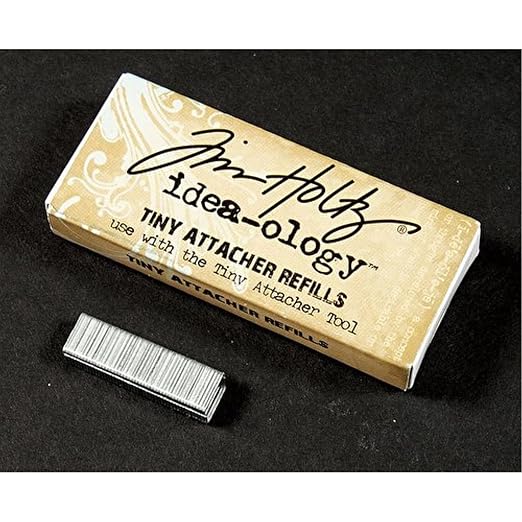Tim Holtz Idea-ology Metal Tiny Attacher Refills, Box of 1550 Staples, .25 Inches, TH92801