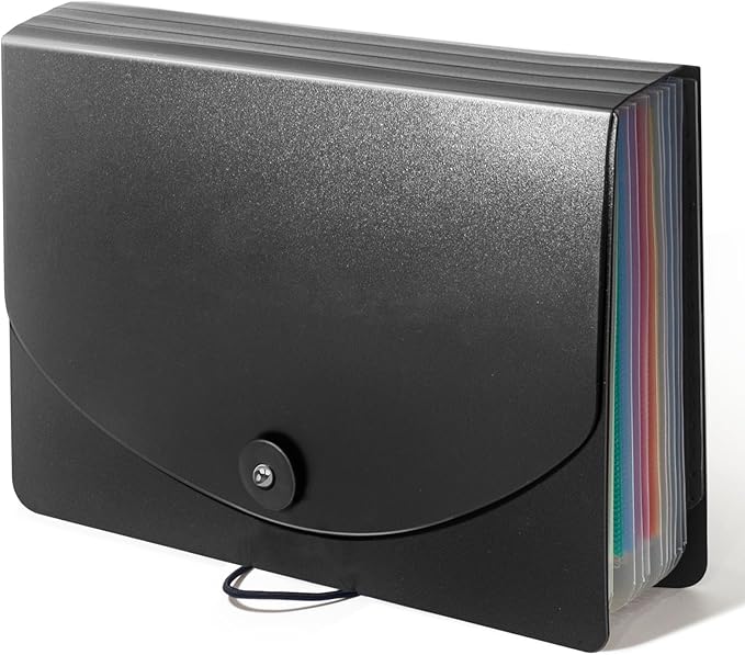 Vowcarol 5x8 Index Card Holder, 5x8 Index Cards Organizer, Expanding Storage Box