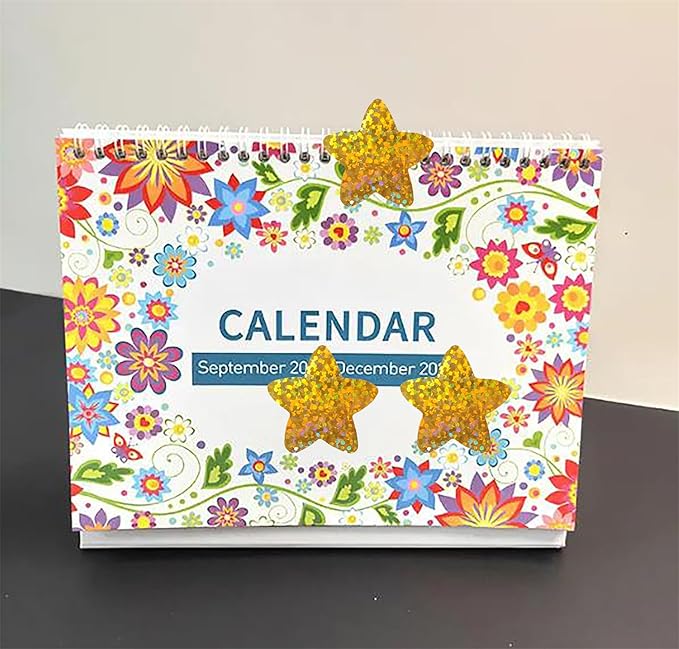 Sparkly Foil Small Star Stickers 500Pcs Gold Star Stickers 1" Diameter for Reward, Arts and Home Supplies Planner (Gold 500pcs)