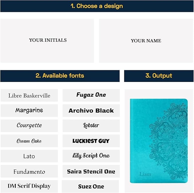 Personalized KJV Reference Holy Bible Teal Faux Leather Large Print Size | Custom with 1 Row of Text | Gift for Christian & Religious Celebrations