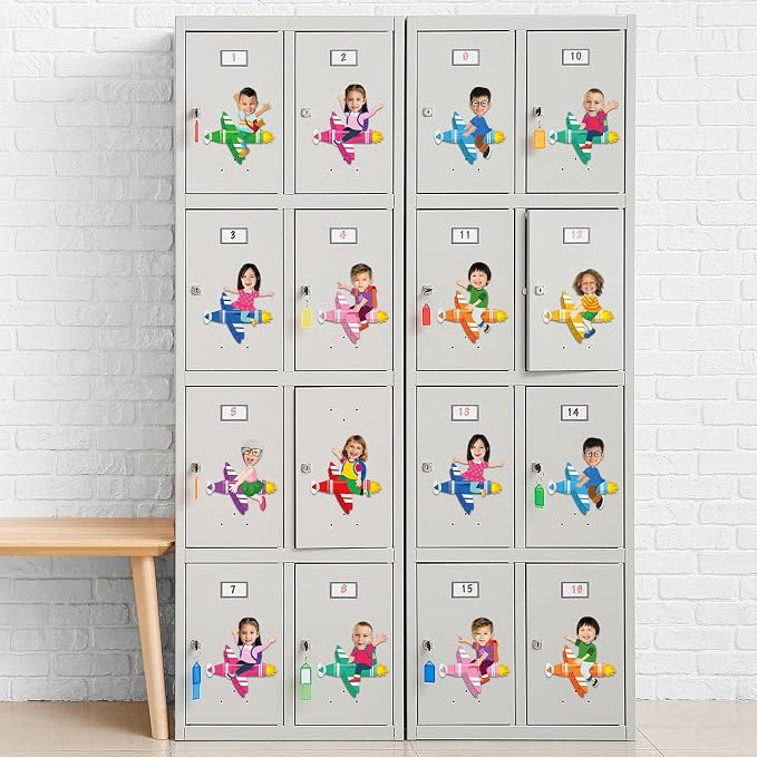 gisgfim 80Pcs Crayon Cutouts Back to School Decoration Bulletin Board Colorful Crayon Airplane Paper Cut-Out Classroom Decor for Boy Girl DIY Craft Photo Wall Kindergarten Preschool Party Favor Supply