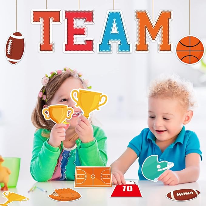 Sports Cutouts Sport Balls Paper Classroom Bulletin Board Decorations Sports Themed Birthday Party Supplies for Toddler Kids Students Classroom