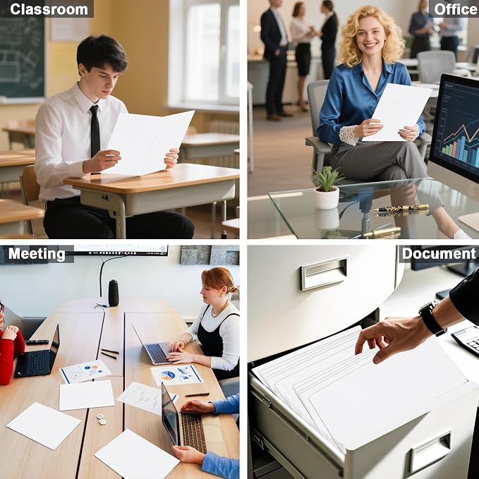 Folders with Pockets, LAYZZ 30 Pack Paper Pocket Folders, 2 Pocket File folders Fits Letter Size Paper, for School Office and Home (White)