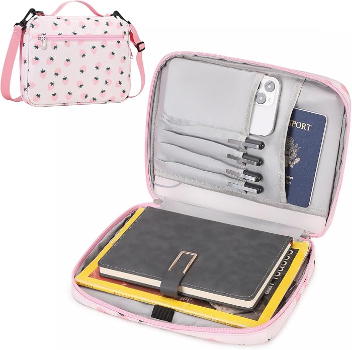 Bible Cover Case for Women Large Bible Cover for Girls Bible Study Supplies Accessories with Handle and Shoulder Strap | Durable