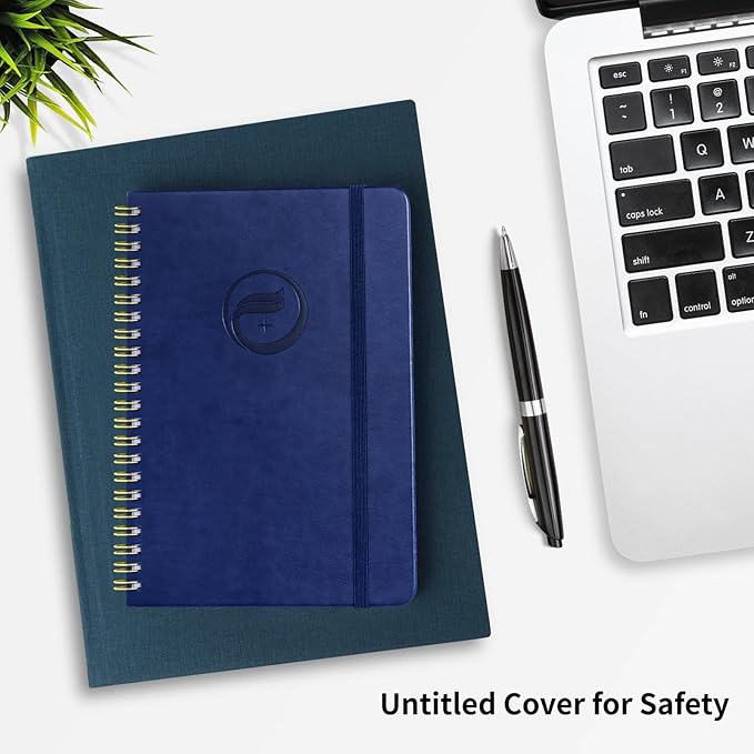 Address Book with Alphabetical Tabs-Address and Password Book for Seniors - Hardcover Spiral Bound Phone Book- Record Contacts, Website Login Passwords, Special Days -5.7" x 7.7", Navy Blue