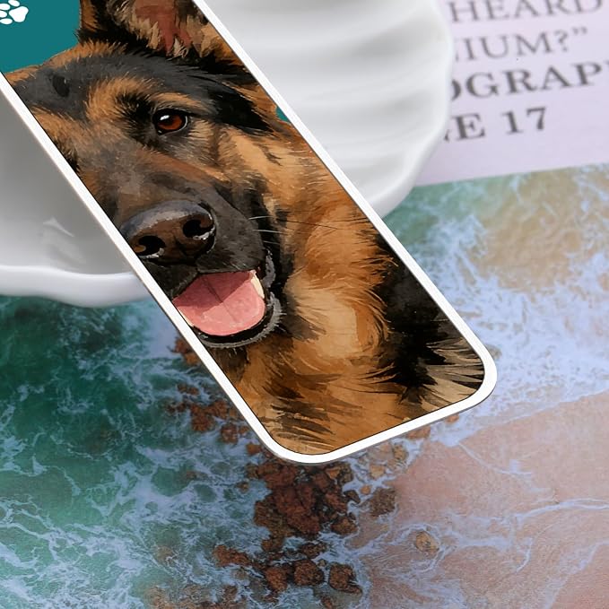 German Shepherd Gifts for Women Men, Gift for German Shepherd Lovers Owners, Dog Dad Gifts for Men, Bookmark Gift for Dog Lovers Kids Adults, Reading Accessories for Book Lover Bookworm Bookish Nerd