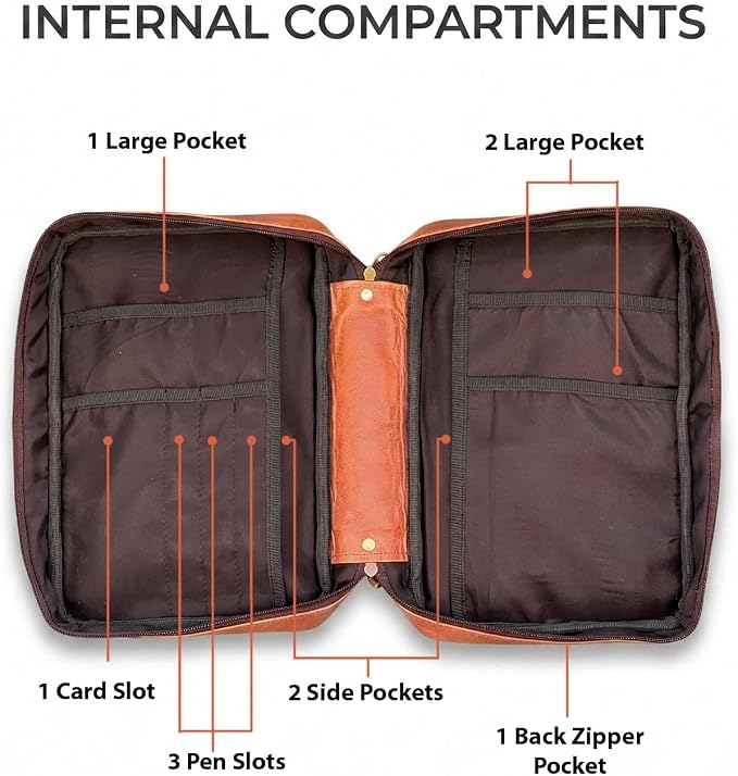 Genuine Leather Bible Covers for Men - Mens Bible Case for Men, Leather Book Cover Bible Bag for Men, Christian Gifts (Small)