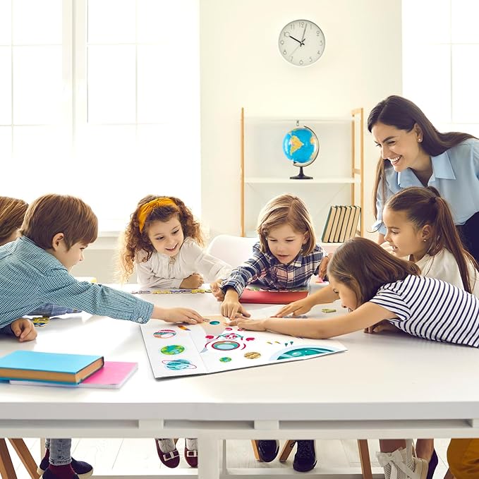 3 Pack Small Trifold Poster Board 26" x 17" White Corrugated Project Boards for Science Fairs, School Projects and Event Displays