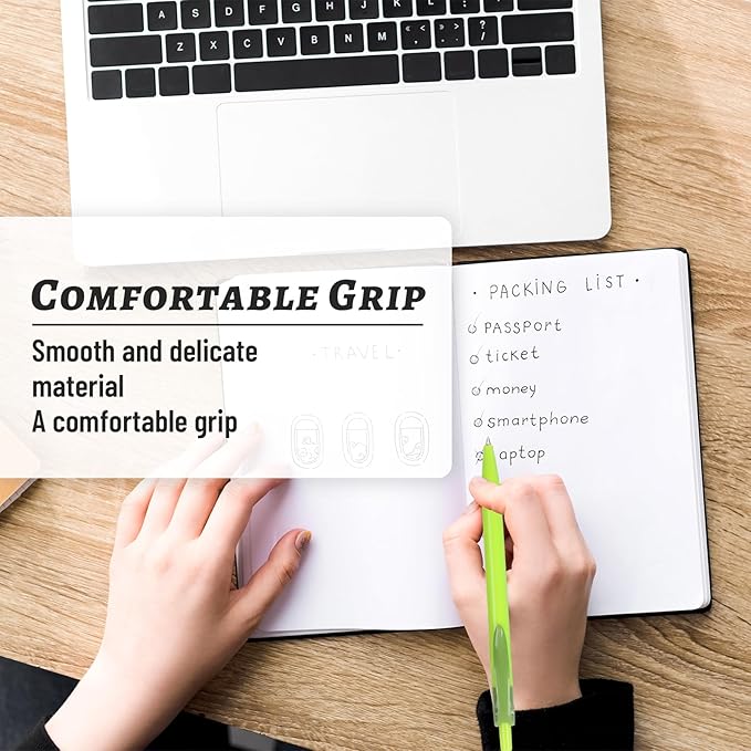 Yuxingrong Retractable Ballpoint Pens 1.0mm, Smooth Writing Black Ink Pen, Click Black Pens Bulk Comfort Grip & Anti-Slip Design, Quick-Dry Oil-Based for Office, School, Journaling, Planner 100Pack