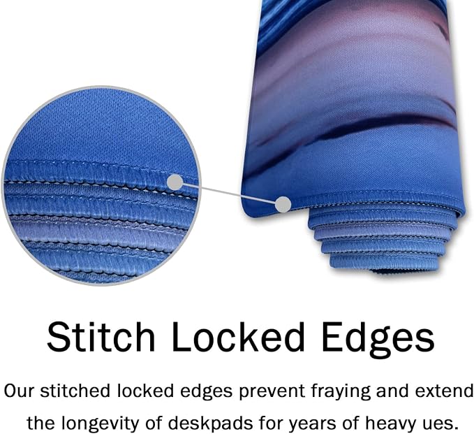 SSOIU Moon Phases Large Mouse Pad, Full Desk XXL Extended Gaming Mouse Pad 35.5" X 15.7", Waterproof Desk Mat Stitched Edges, Non-Slip Laptop Computer Keyboard Mousepad for Office and Home