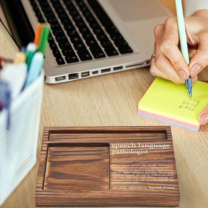 Speech Language Pathologist Gift Sticky Note Holder, Appreciation Thank You Gifts for Speech Language Therapist, Pathologist Therapy Graduation Self-Stick Note Pad Holders TZP64