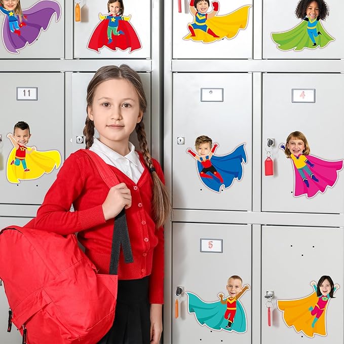160Pcs Hero Theme Cutouts Back to School Bulletin Board Decorations Super Party Paper Cut-Outs Hero Themed Classroom Decor for Boy Girl DIY Craft Photo Wall Kindergarten Preschool Party Favor Supplies