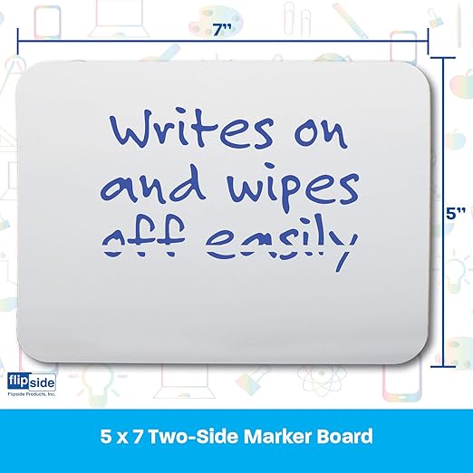 Flipside Dry Erase Board, Two-Sided, 5"" x 7""" (FLP15656)