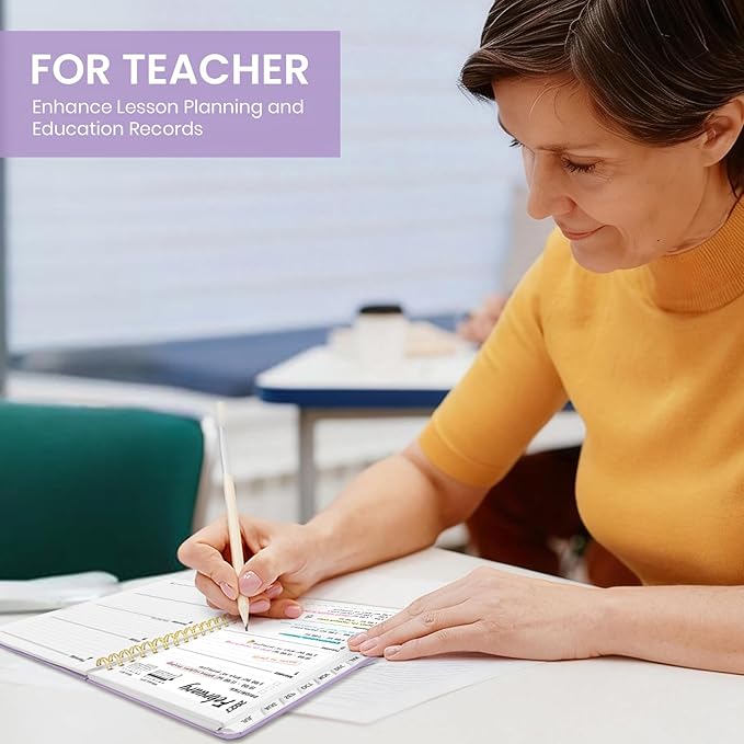 Planner 2026-2027 for Women & Men, Academic Monthly and Weekly Calendar Planner, Jul 2026 - Jun 2027, A5 (6.3" x 8.5"), Teacher Student Planning Book with Tabs, Ideal for Office School Supplies - Lilac Purple