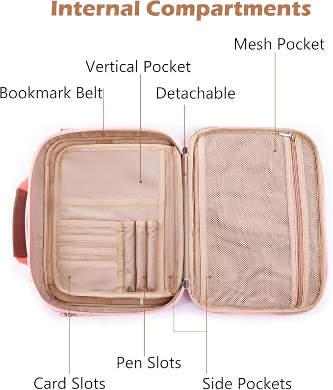 Aplufine Bible Cover for Men-Bible Case for Women-Medium Bible Bags and Totes-Large Bible Carrying Case-Bible Carrier with Shoulder Strap,Detachable Pen Loops for Bible Accessories,Gift Men Women