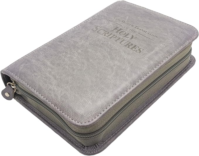 JW Holy Scriptures Book Cover - Faux Leather Zippable - Perfect for Conventions and Gifts