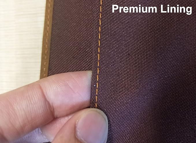 Leather Portfolio for Men & Women, Personalized Padfolio, Genuine Leather Resume Folder, A4/Letter Pad Holder, Business Portfolio Organizer