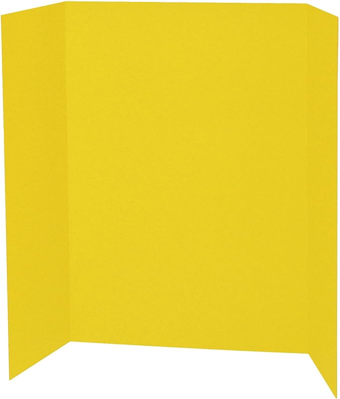 Pacon Presentation Boards P3769, Single Wall, 48" x 36", Yellow, 24 Count