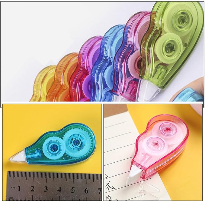 NOLITOY 6pcs Correction Tape Set 72m Long Candy Color Practical School Supplies Portable Stationery for Students and Office Use