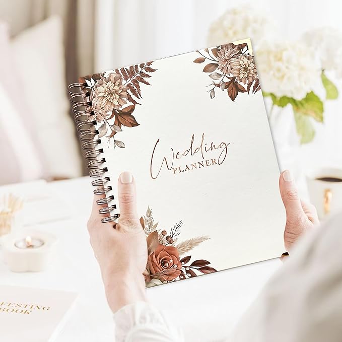 Wedding Planner Book and Organizer, Wedding Planner for Bride Gifts, Bridal Planning Binder, Engagement Gifts for Couples