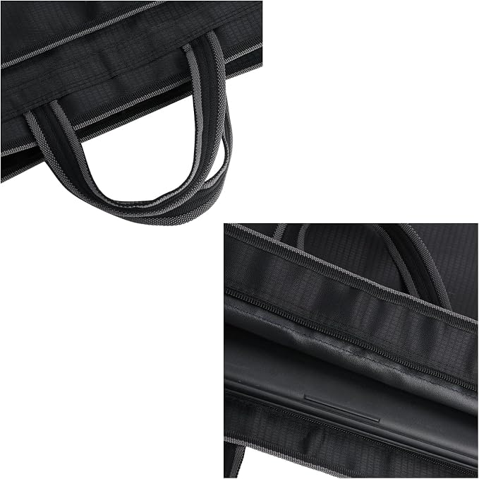 Zippered Document Bag Portable B4 Business Briefcase Oxford Waterproof File Bag Pouch Portable Portfolio Carrying Case Lightweight Handbag File Storage Organizer Holder for Office Meetings Travel