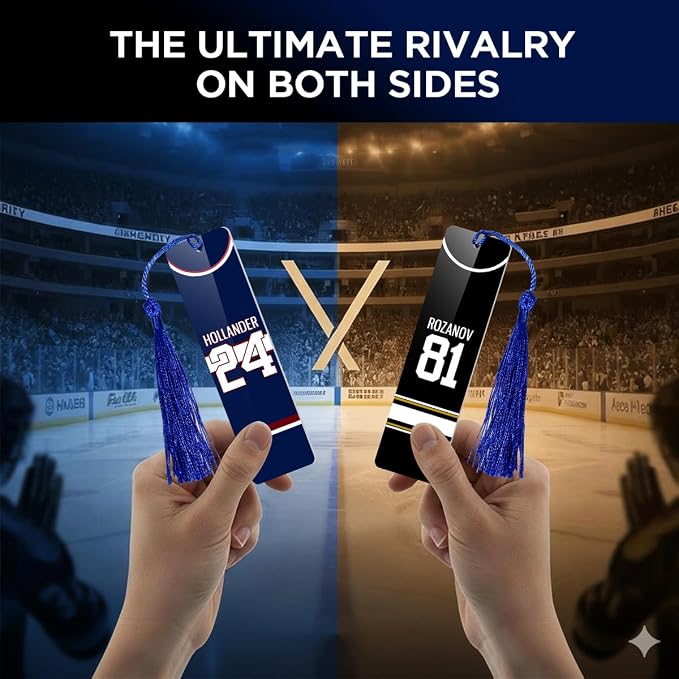 AICase for Heated Rivalry Inspired Bookmark Merch Stuff, Ilya Rozanov 81 Shane Hollander 24 Metal Bookmarks Gifts Accessories Merchandise for Fans Women Men Easter Birthday Book Lovers