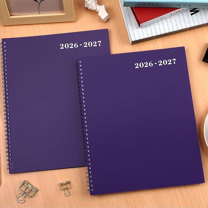 Monthly Planner 2026-2027 - 2026-2027 Monthly Planner, JUL 2026 - DEC 2027 Planners, Planner 2026-2027, 18 Month Planners with Tabs & Pocket & Label, Purple