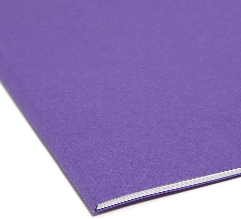 Smead Standard File Folders, 100 Count, Assorted Jewel Tone Colors, 1/3-Cut Tabs, Letter Size (11948)