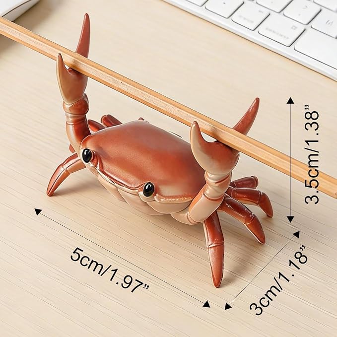 Desk Crab Pen Holder, Creative Weightlifting Crab Pencil Stand, Organizer for Small Items, Cute Office Decor (2pc)