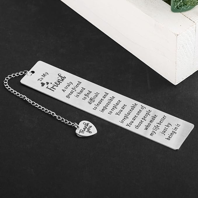 Ouligay Friend Bookmarks for Women Book Lovers Gifts Book Marks for Reading Women Long Distance Friendship Gift Best Friend Birthday Gifts for Bestie Bestfriend BFF Christmas Reader Books Club