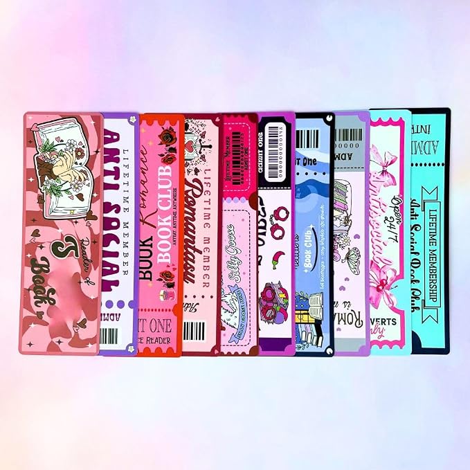 Book Club Bookmarks 30PC Bulk Set - Cute & Cool Bookmarks for Women Fun Markers for Reading Stylish Accessories, Funny & Girly Bookish Items Perfect for Teachers, Book Lovers and Readers