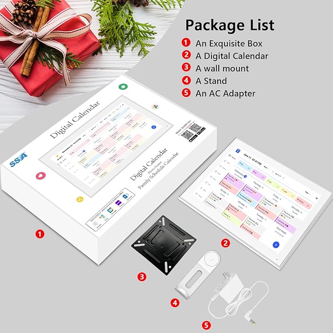 15.6 inch Digital Wall Calendar Touchscreen, Chore Chart, IPS FHD,Wall Planner, Smart Family Schedules, Wall Mount Included,Wall Organizer,Meal Planner,Plan Daily Household and Work tasks