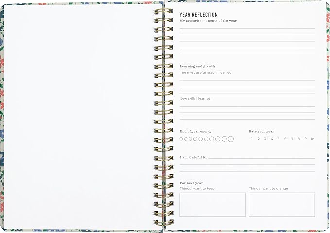 Letts of London® Spring Valley Academic Weekly/Monthly Planner, 18 Months, July 2025 to December 2026, Week-to-View, Wiro Binding, Multilingual, A5 Size, 8.25" x 5.875", Mint (C031799-26)
