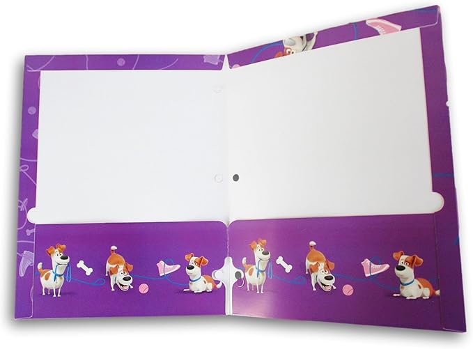 Character Folder for Back to School - 3-Hole 2-Pocket Portfolio Folders (Life of Pets Best Friend)