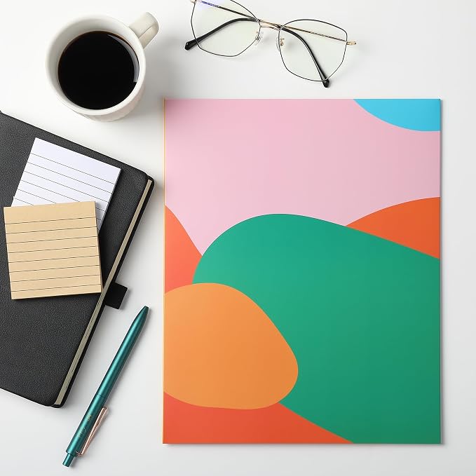 Mr. Pen Cute Multicolor Paper Folders with Pockets, 5 Pack, 2 Pocket, A4 Size, Contemporary Style