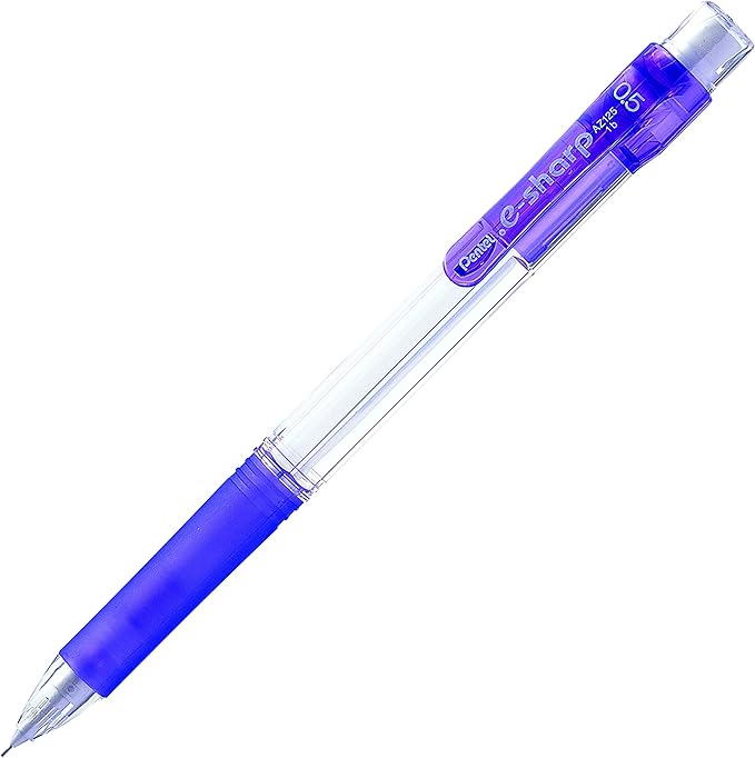 Pentel e-sharp Automatic Pencil, 0.5mm, Violet Accents, Box of 12 (AZ125V)