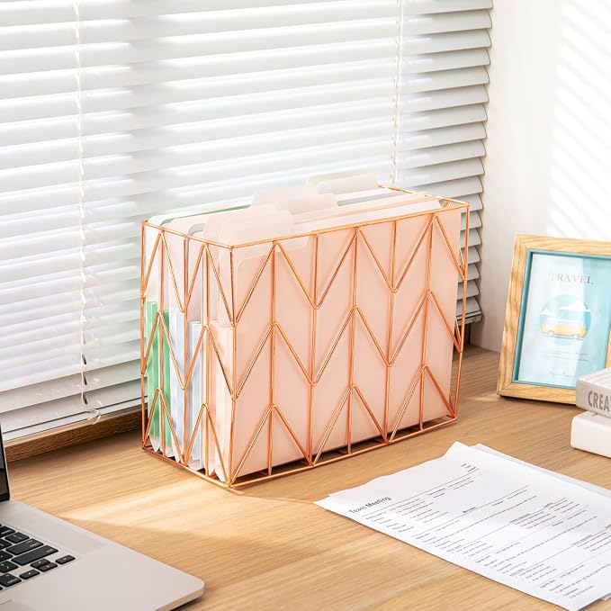 Y YOMA 6 Pack Extra Capacity File Folders Letter Size Accordion Decorative File Folder Cute Pretty Colored Filing Folder File Organizers for Office School Home Desktop with 1/3-Cut Tab, Dreamy Color