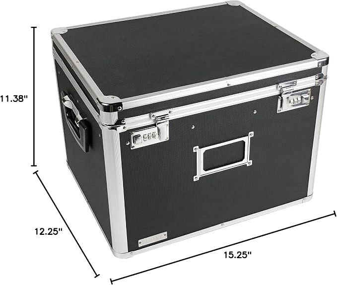 Vaultz Locking File Storage Chest, Two-Handled, Letter/Legal File Storage