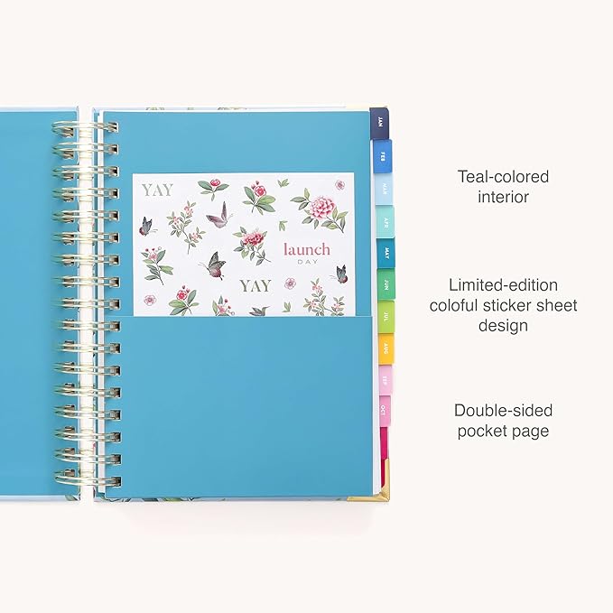 Simplified 2026 12-Month Spiral Daily Planner — Faraway Land — January 2026 - December 2026, Calendar Year Organizer with Stickers, Pockets, and Keepsake Box