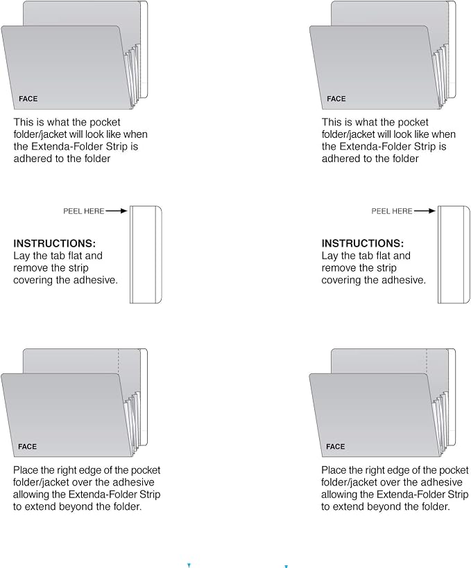 Tabbies 55993 Extenda-Jacket Conversion Strips, 100 Box, White 3/4 Inch Full End Tab, 3-1/4 x 9-1/2 Inch, Convert File Folders to End Tab Shelf Filing