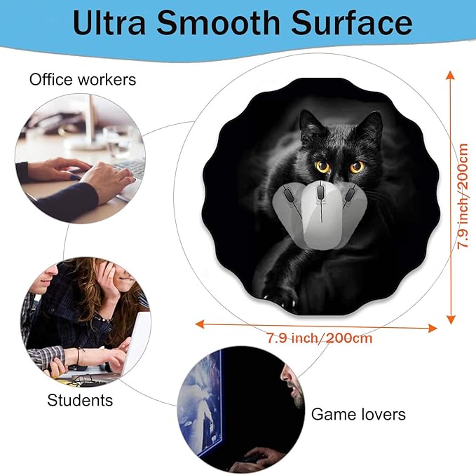 Pen Holder and Anti-Slip Mouse Pad Combination, Makeup Brush Storage Box, Tableware Storage Box, Suitable for Office and Home - Cat